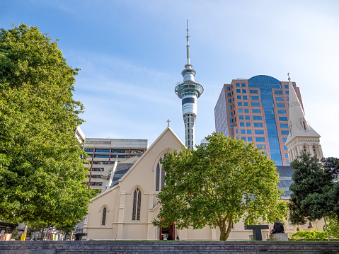 Sky Tower, the landmark of Auckland City.