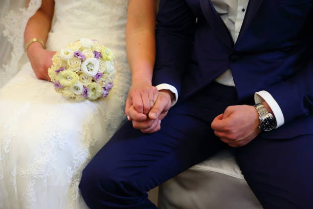 istock Wedding rings prepared for the wedding 1215513957