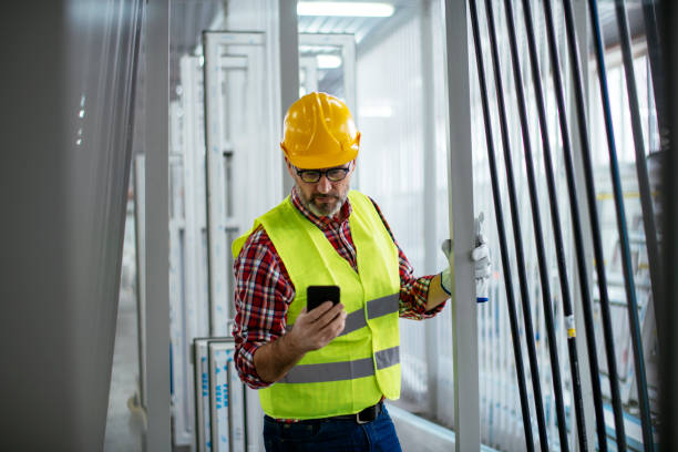 istock Smiling  Workman on Break stock photo 1215513986