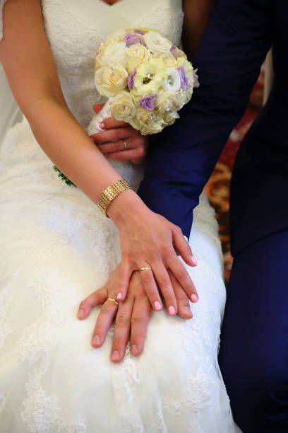 istock Wedding rings prepared for the wedding 1215514069