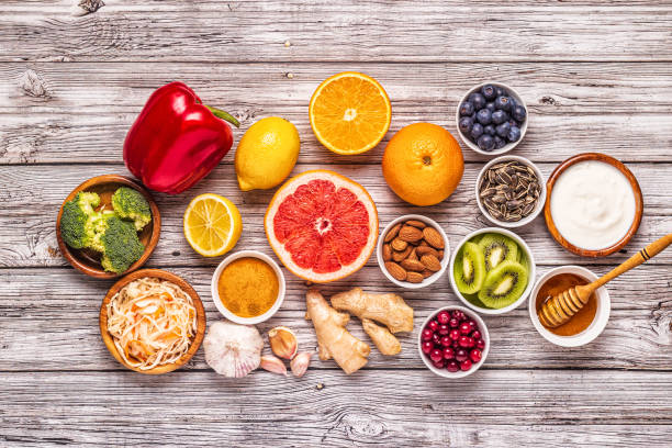 istock Superfoods for Immunity boosting and cold remedies 1215515639