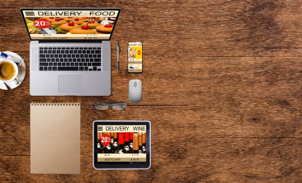 istock On-line and Internet food delivery concept with a digital tablet 1215515967