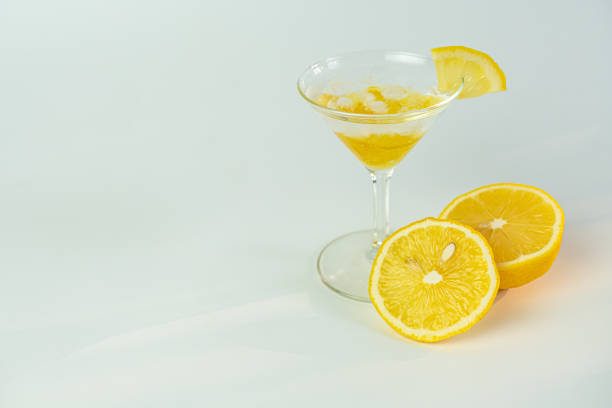 istock Fresh lemon soda drink iced with lemon sliced on white background. 1215517150