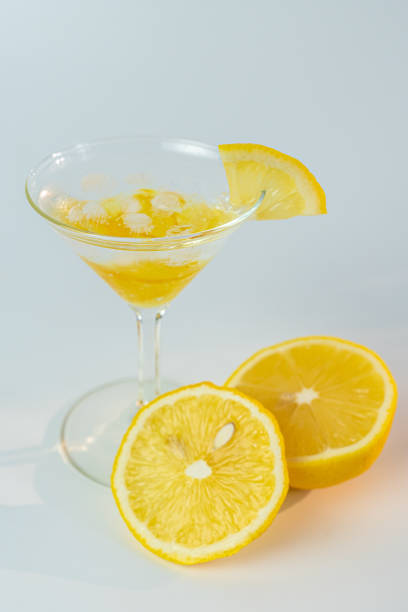istock Fresh lemon soda drink iced with lemon sliced on white background. 1215517168