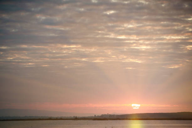 Beautiful cloud and sky at sunset or sunrise