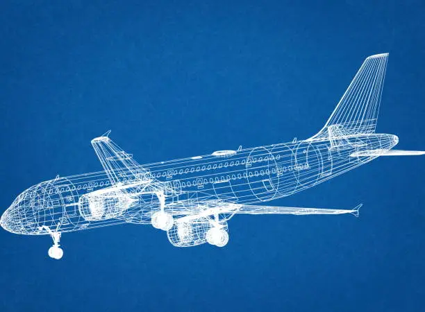 Aircraft Design Plot Explained Free airplan plan Stock Photos & Pictures | FreeImages