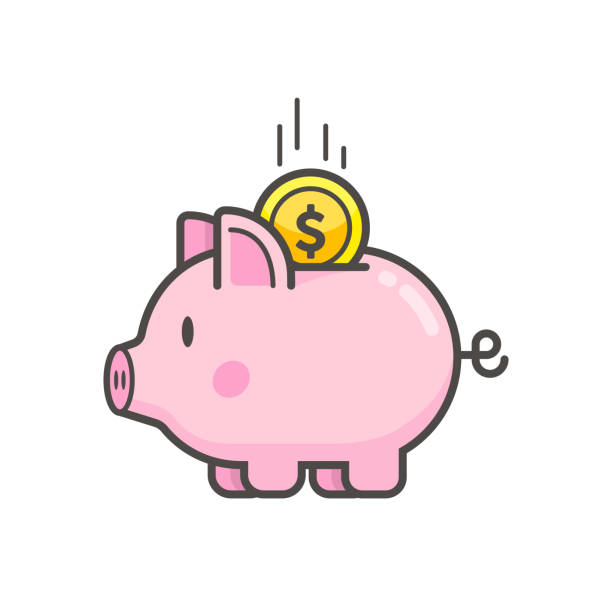 195 Cartoon Of Yellow Piggy Bank Illustrations & Clip Art - iStock