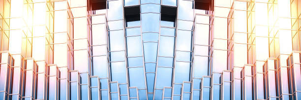 istock Architecture details Modern Building Glass facade Business background 1215522307