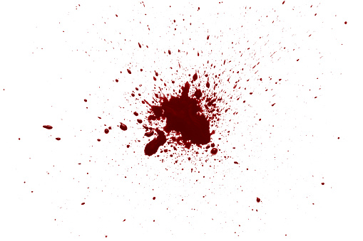 Gotas de sangre sobre blanco photo