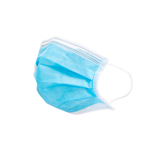 istock Medical masks shielding on a white background with clipping mask. 1215525170