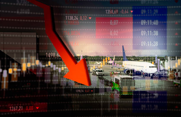 항공사 파산 - airplane commercial airplane airport arrow sign 뉴스 사진 이미지