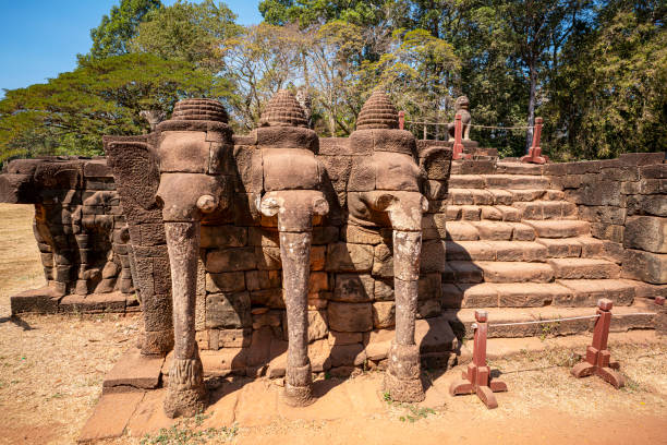 the Angkor thom, which  was the capital city of the Khmer Empire, flourished from the 9th to the 15th centuries.