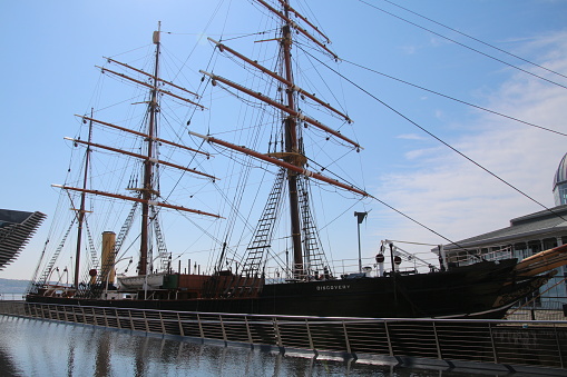 Scotland, Dundee:- 05/20/2018  The ship is now a museum ship at Discovery Point in Dundee