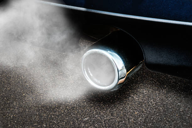 istock Exhaust pipe emits exhaust gases 1215527670