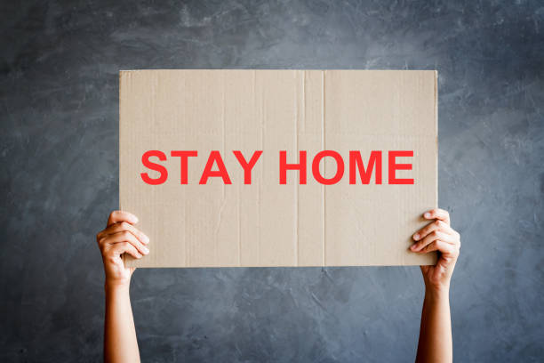 istock Woman hand showing empty  cardboard 1215529277