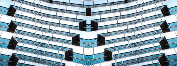 istock Architecture details Modern Building Glass facade Business background 1215530113