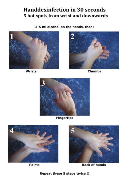 istock Poster how to disinfect your hands correctly 1215530202