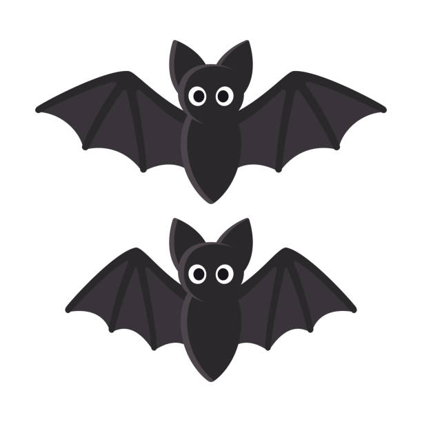 ładny bat z kreskówek - bat cartoon halloween wing stock illustrations