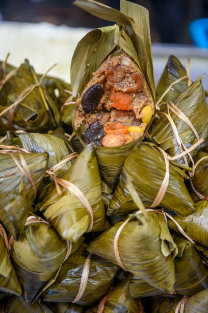istock Group of traditional rice dumpling ready for eat 1215532255
