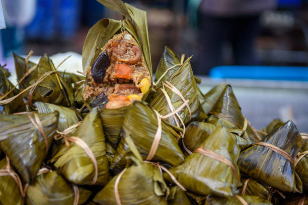 istock Group of traditional rice dumpling ready for eat 1215532296