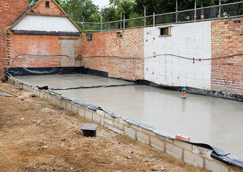 New foundations as part of the rebuild of a period house in UK