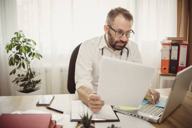 istock The doctor works in a doctor's office 1215538299