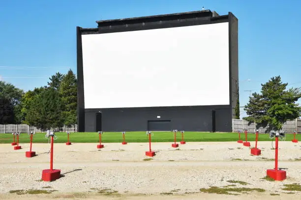 Screen for outdoor movies.