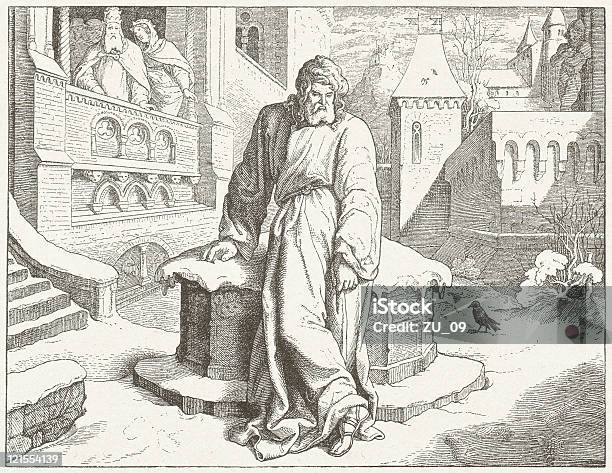 Henry Iv In Der Burg Canossa Im Jahre 1077 Stock Vektor Art und mehr Bilder von Asiatischer Holzschnitt - Asiatischer Holzschnitt, Ausdauer, Erwachsene Person