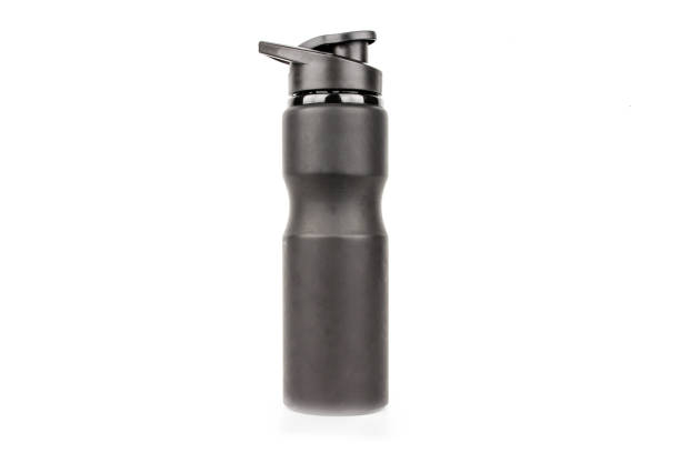 istock Black thermos isolated on a white background. 1215548968