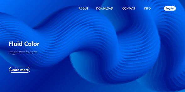 Flow Background Web App Fluid Flow Landing Page Liquid Backgroundvector Stock Illustration ...