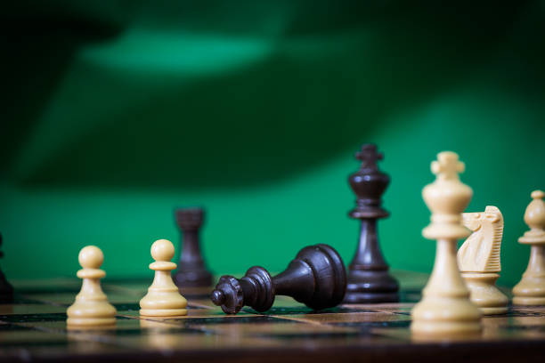 istock Chess photographed on a chessboard 1215559871