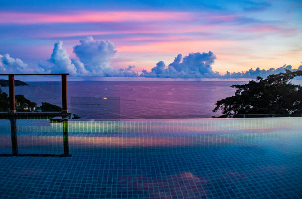 istock Phuket sunset views from the villa in Thailand 1215560298