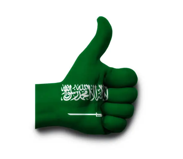 okay sign hand flag saudi arabia