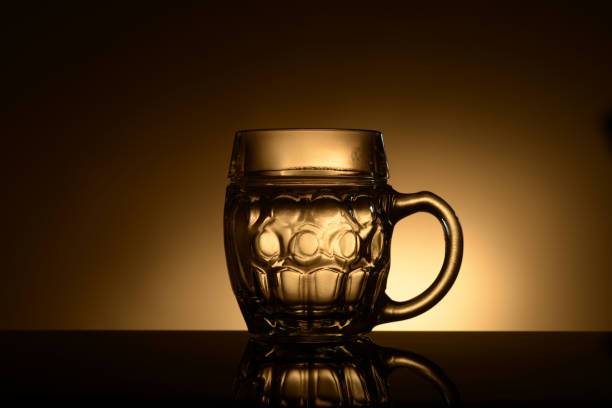Picture of glass of gold beer stock photo