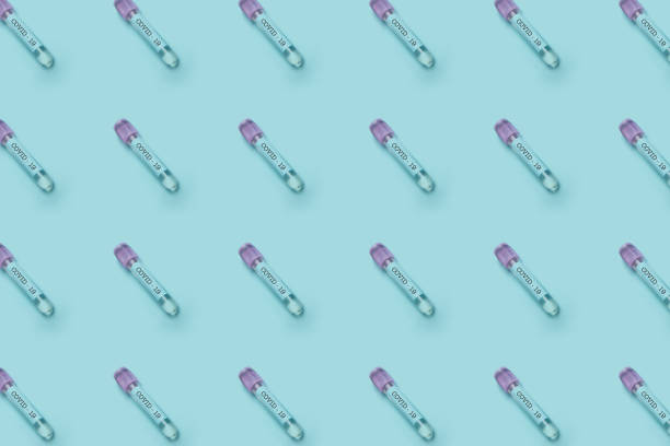 istock Test tubes pattern Coronavirus concept stock photo 1215569316
