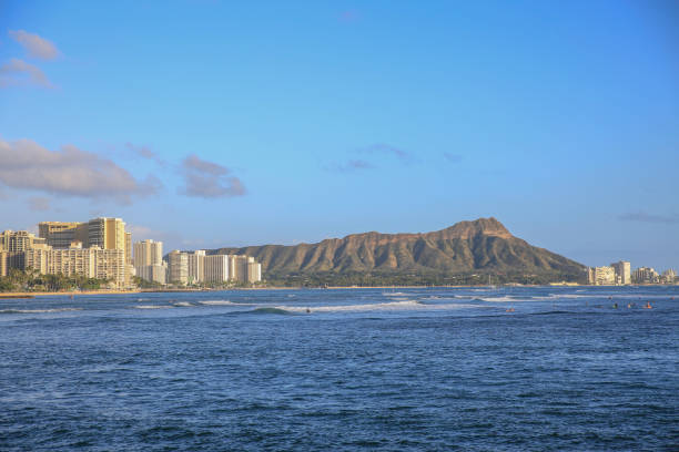 istock Sailing in the sea Honolulu City View 1215569579