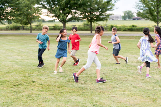 istock Elementary School Students Play at Recess stock photo 1215569686