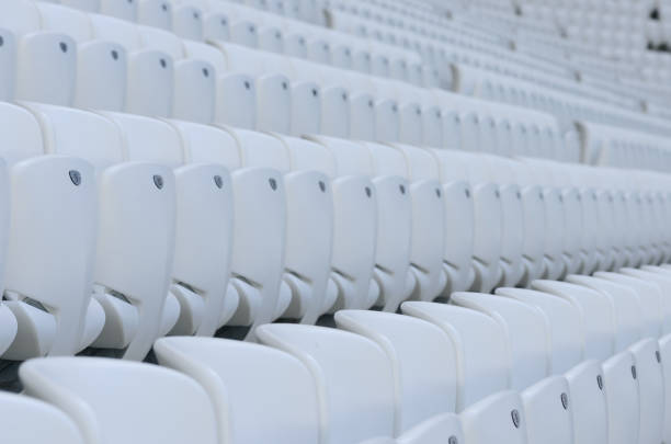 White plastic chairs celebration and outdoor event.