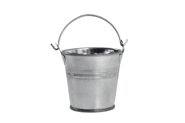 istock Metal bucket isolated on a white background. 1215572678
