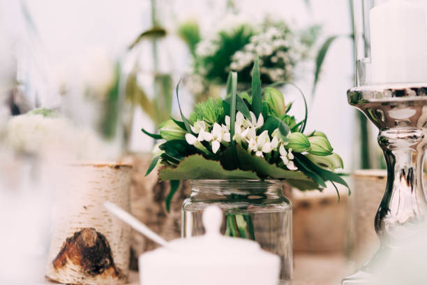 istock Inspiration for wedding table decoration in boho and rustic style 1215575338