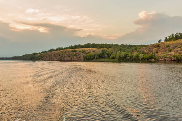 Khortytsia island sunset landscape, Ukraine