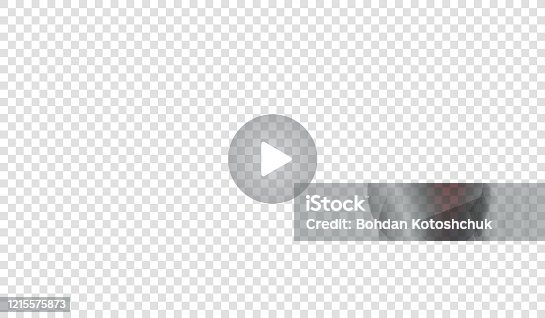 istock Play video sign or button vector. Transparent Play button isolated on transparent background. Vector. 1215575873