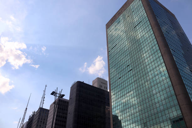 On Paulista Avenue, the finantial center of São Paulo, Brazil, there are many skyscrapers, where companies have their offices.