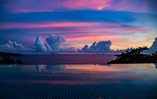 istock Phuket sunset views from the villa in Thailand 1215580122