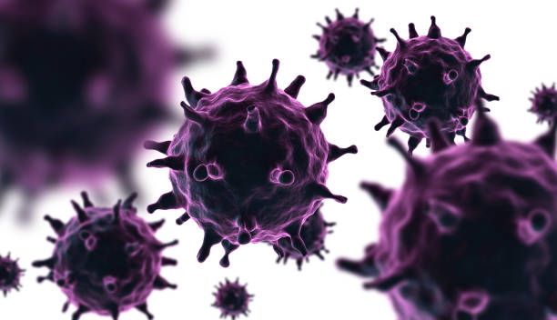 istock Molecule of the virus on white background 3d rendering illustration 1215581482