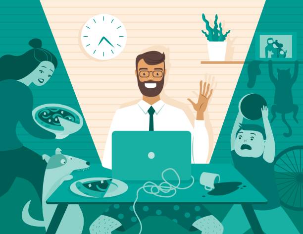 Padre Trabajando Vectores Libres de Derechos - iStock Padre Trabajando Vectores Libres de Derechos - iStock