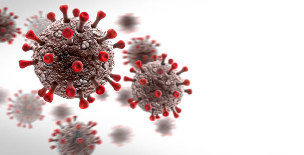 vírus em renderização 3d branca - hiv virus retrovirus aids - fotografias e filmes do acervo