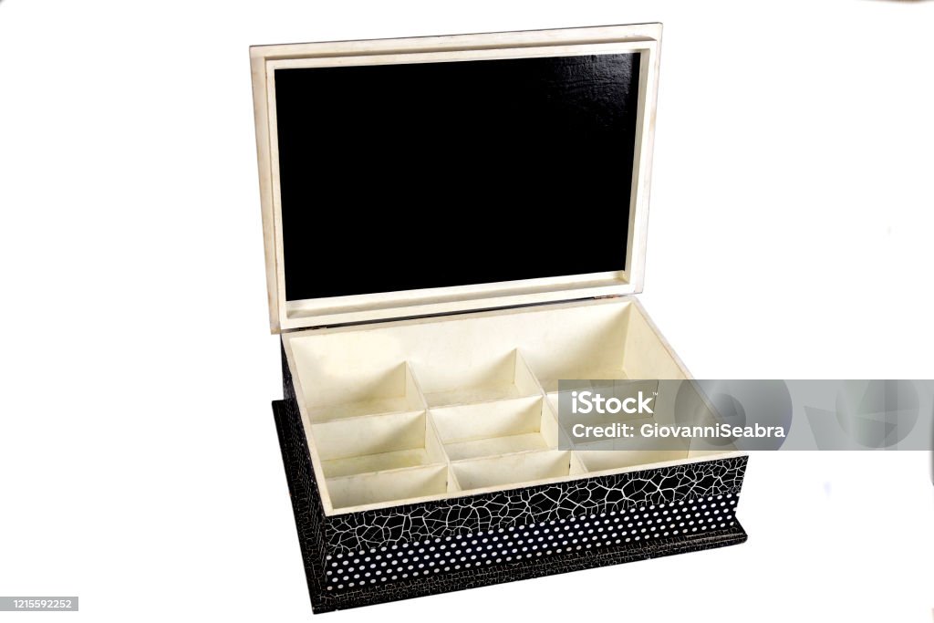 Small Object Box Small Plastic Box For Object Holder With Open Lid Isolated On White ...