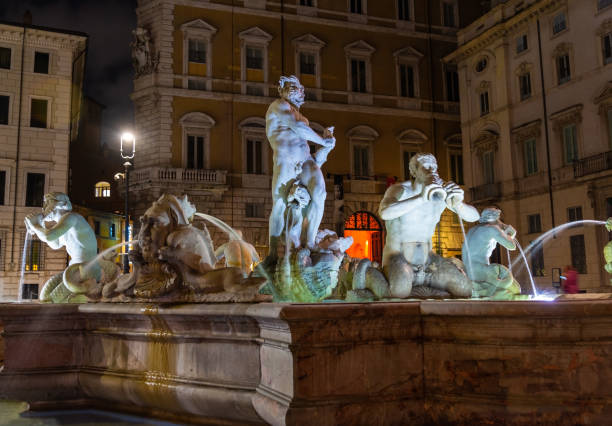 фонтан мавра - piazza navona ancient old architecture стоковые фото и изображения