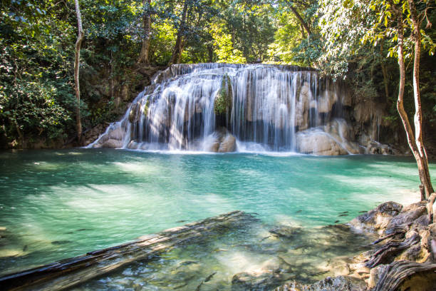 istock Erawan waterfall views in Kanchanaburi in Thailand 1215595643